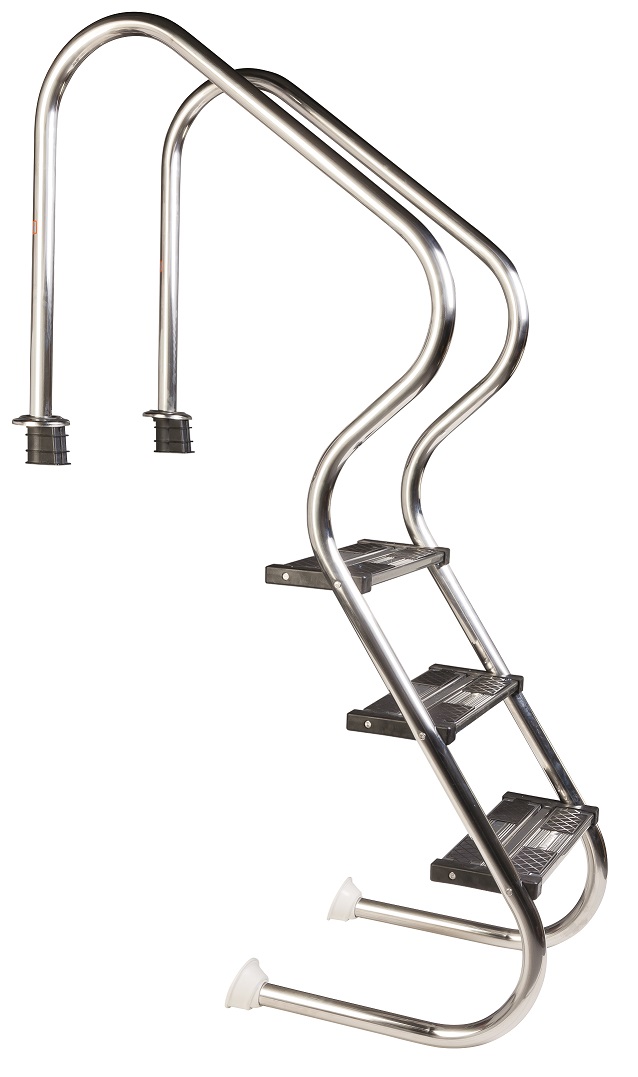 Stainless steel ladder COMFORT 3-steps - for pool over 1.10m height