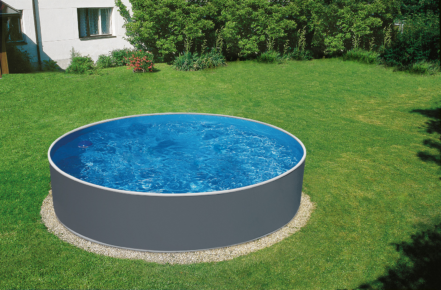 Azuro 3.55 x 0.90m grau, safety, liner LAGOON, Skimmfilter 12 V