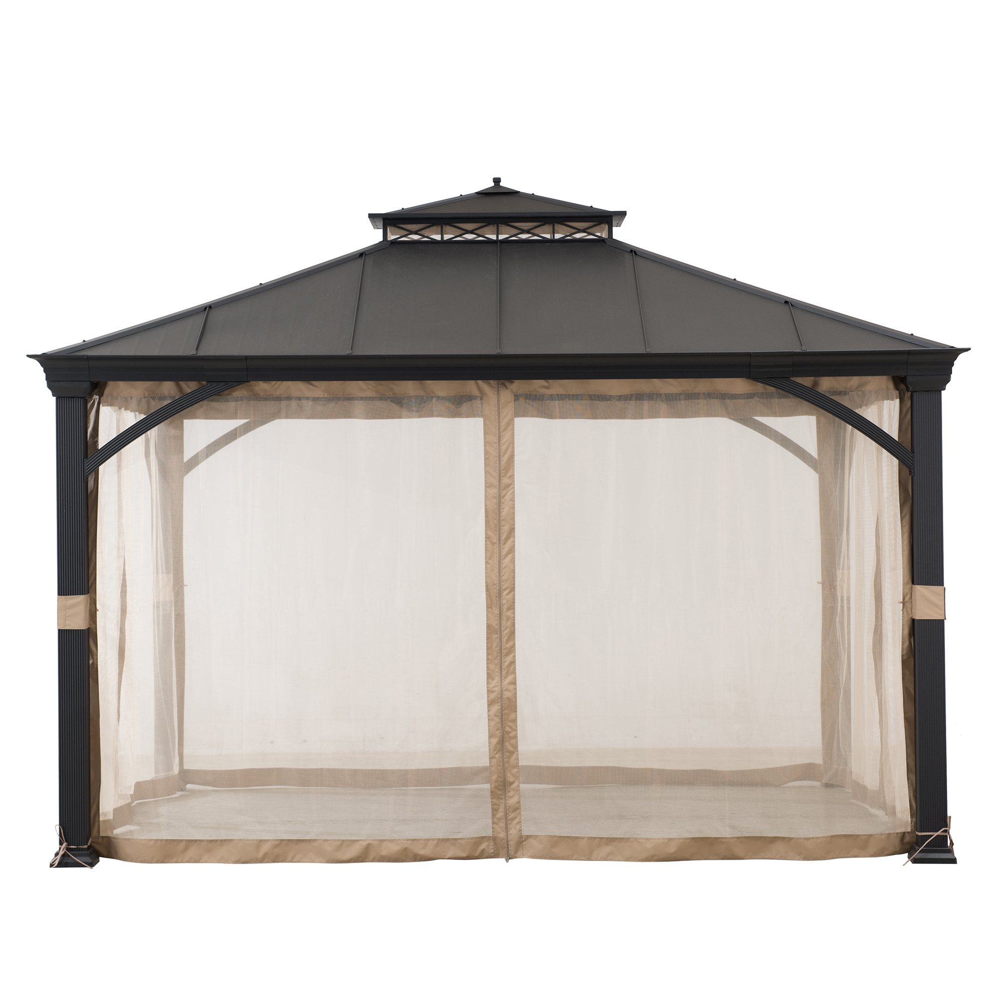 Pasu 300 x 300 cm Anthrazit Roof Steel Hardtop Gazebo