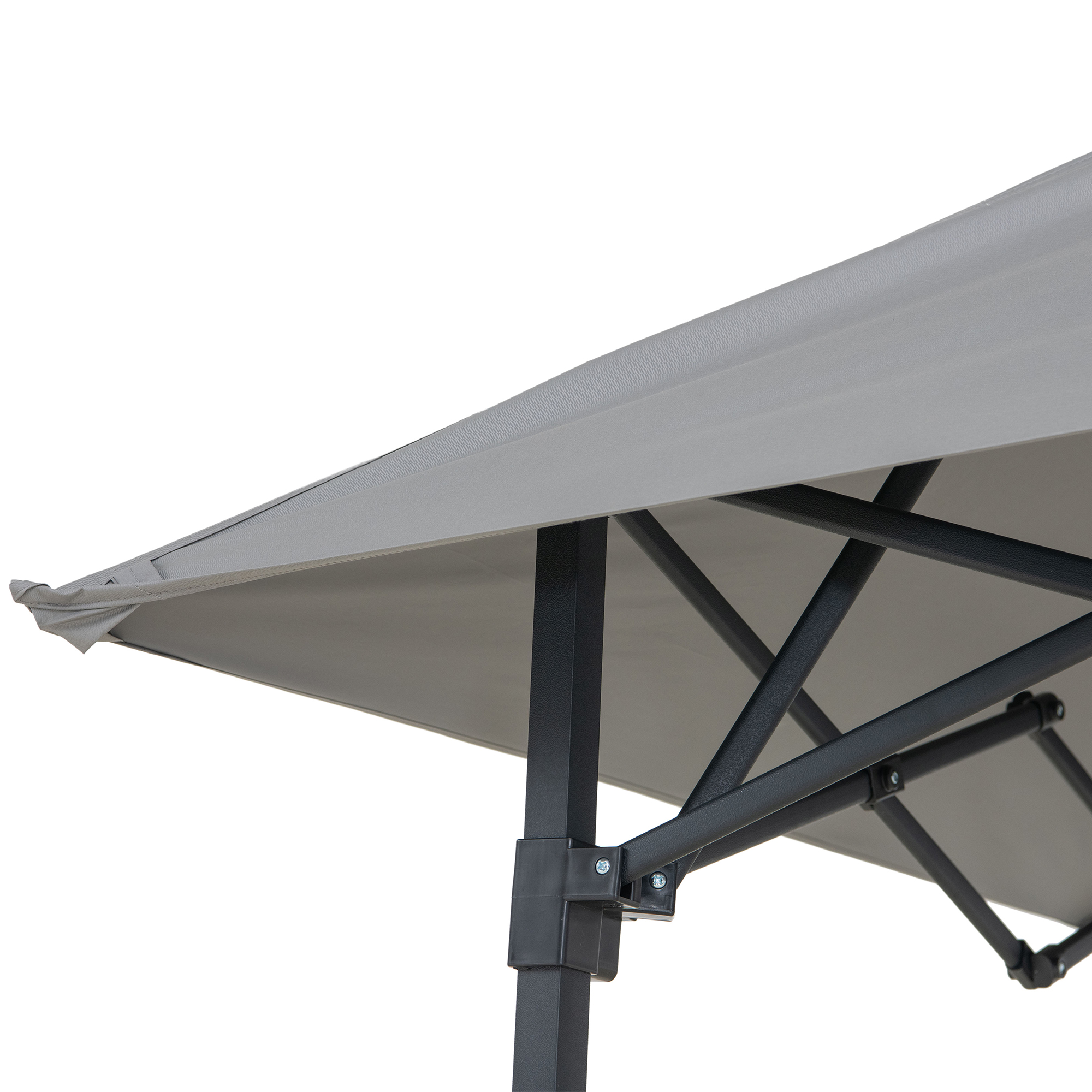 CINTO 250 x 160 cm Grill Gazebo mit Light, grau