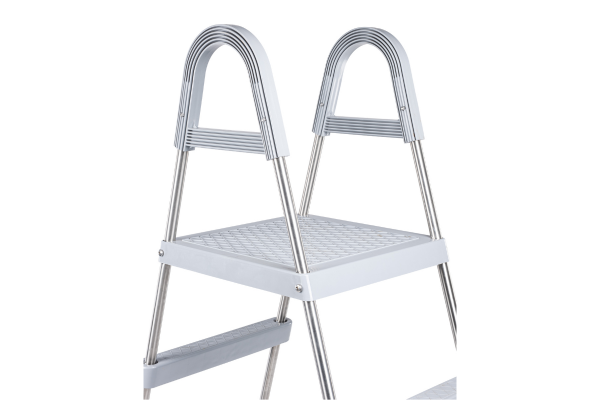Azuro De Luxe Edelstahlleiter 3-steps - ANTHRACITE - für inground pool up to 1,20m Höhe