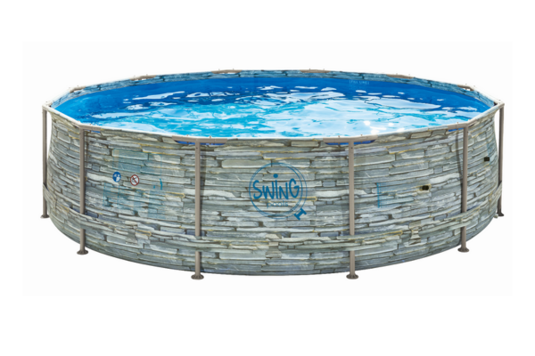 ELITE Stone-Rahmenpool - 3.66 x 0.91m, Stone design *beschädigter Karton*