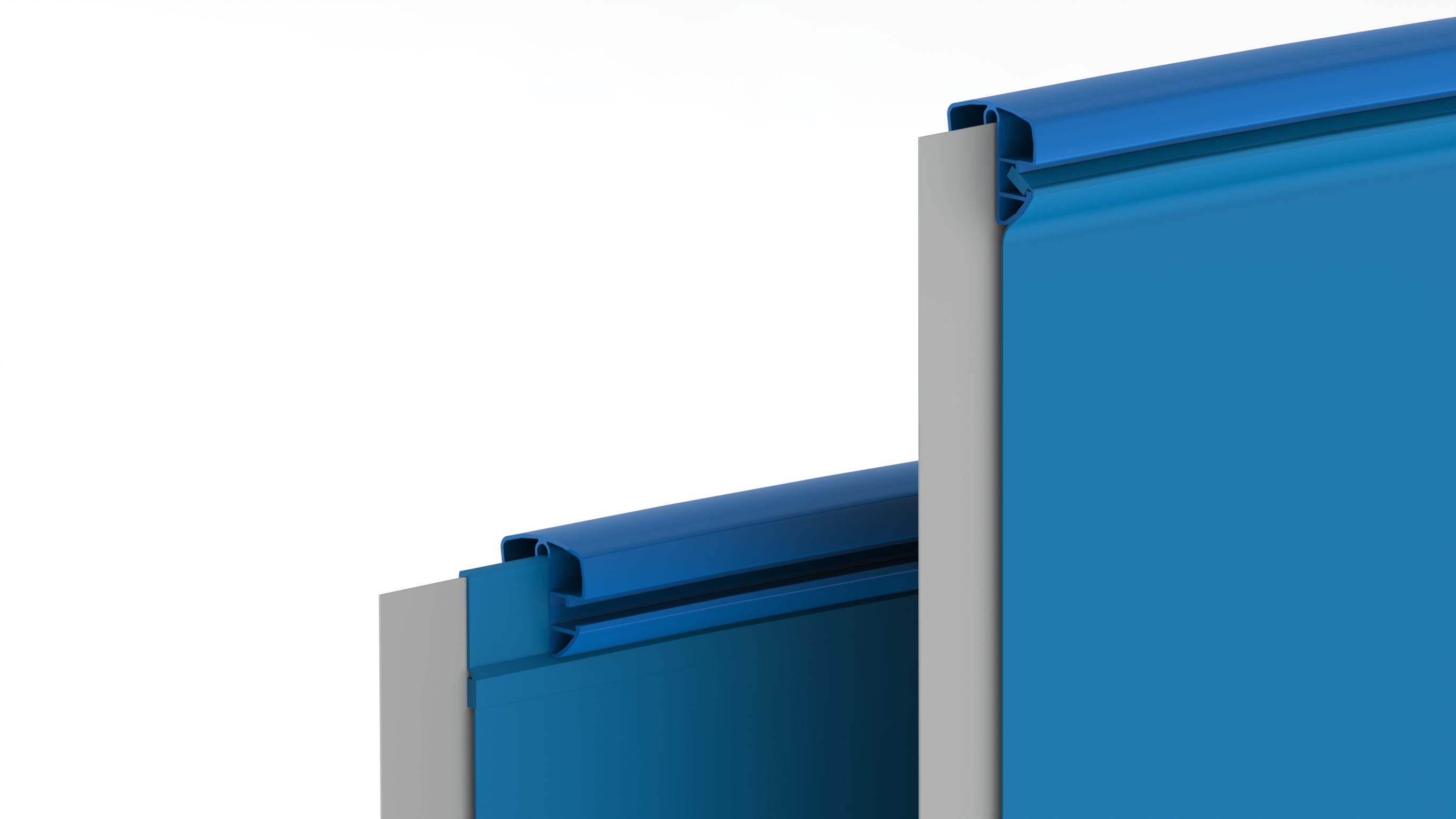 Set obere Kombischiene BLAU