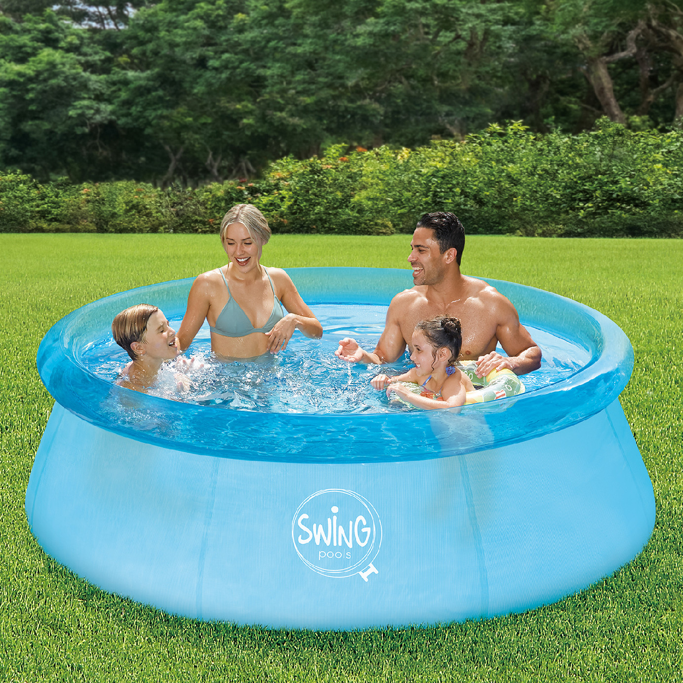 Quick-Set-Pool 2,44 x 0,76 m transparent