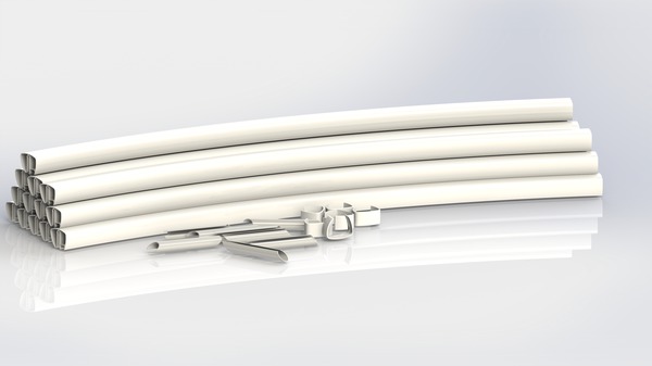 Cover for top combi rail - beige color