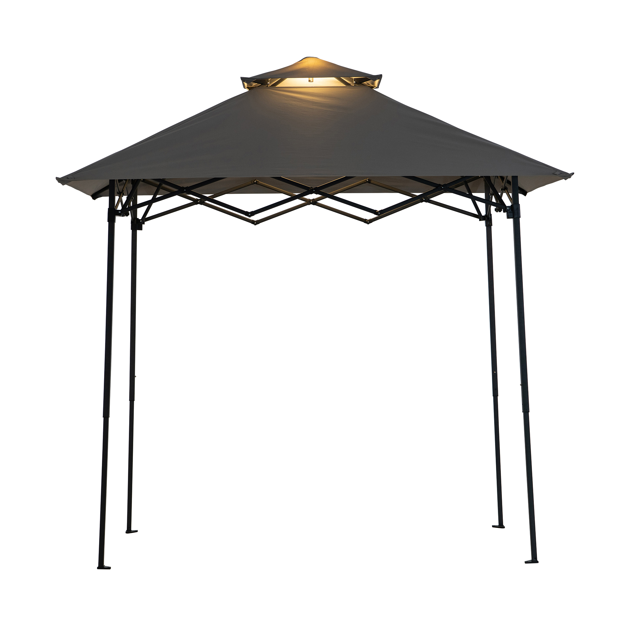 CINTO 250 x 160 cm Grill Gazebo mit Light, grau