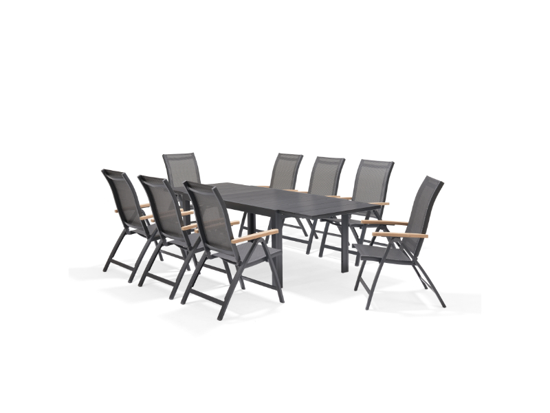Essence - Folding armchair - ALU mit teak armrest