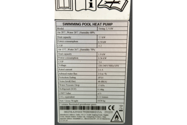 WÄRMEPUMPE MINI-25 - 2.5 kW/ 2 m³/h *beschädigter Karton*