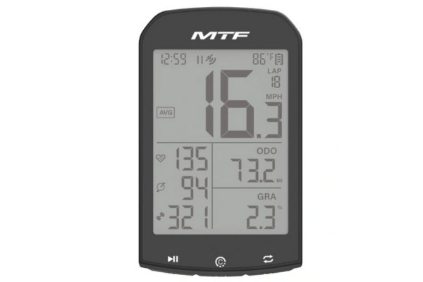 Fahrradcomputer MTF, GPS, kabellos