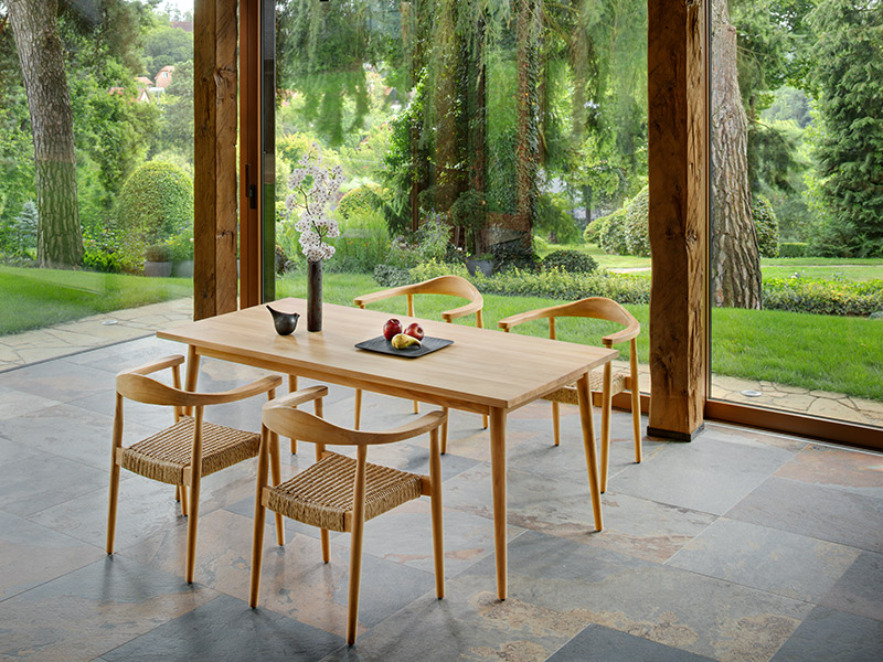 FLORES Esstisch 160 x 90 x 76 cm – Teakholz