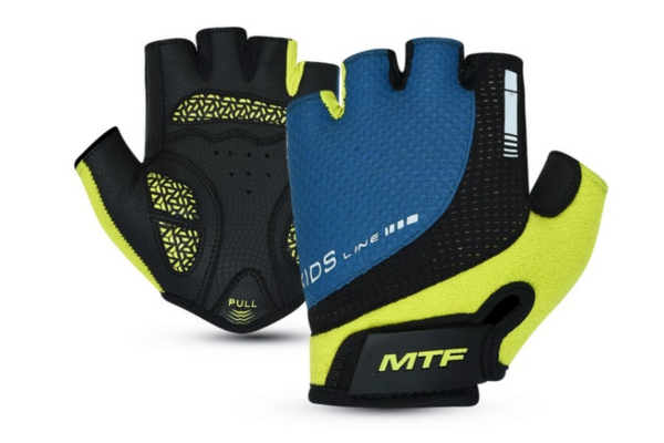 MTF Children's Cycling Gloves, grün/blau, XS