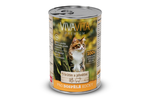 VivaVita Cat canned Turkey und Lamb,415 g