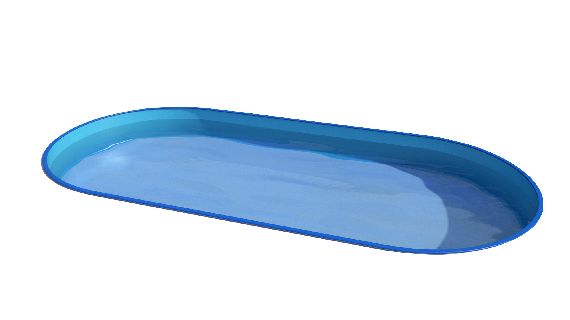 Ibiza oval - 3.20 x 6.00 x 1.50 m - grau Wandstärke 0.75mm, mit Öffnungen für Skimmer und Einlaufdüse, untere Schienen, ohne obere Schienen P1/P3