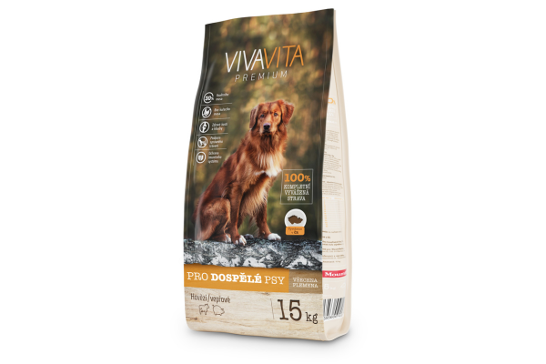 Dog kibble adult beef/pork