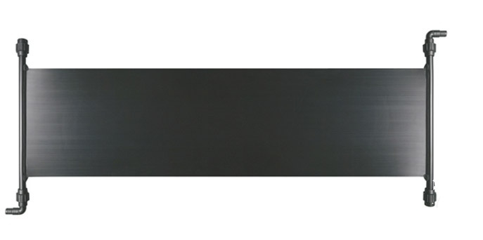 Solar heating panel 1,8m² - 0.6 x 3.0m (no valve, included fittings)