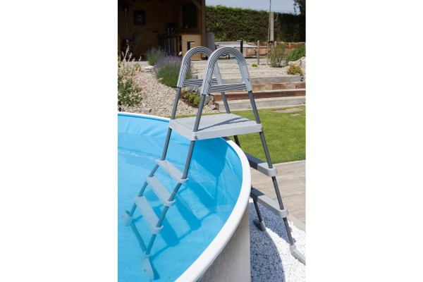 Azuro De Luxe Leiter 3-steps - ANTHRACITE - für Pools bis 1,20m Höhe