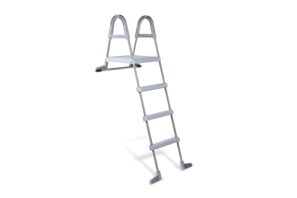 Azuro De Luxe Edelstahlleiter 3-steps - ANTHRACITE - für inground pool up to 1,20m Höhe