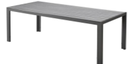 Aluminium garden table HAVANA 190 beige/grau