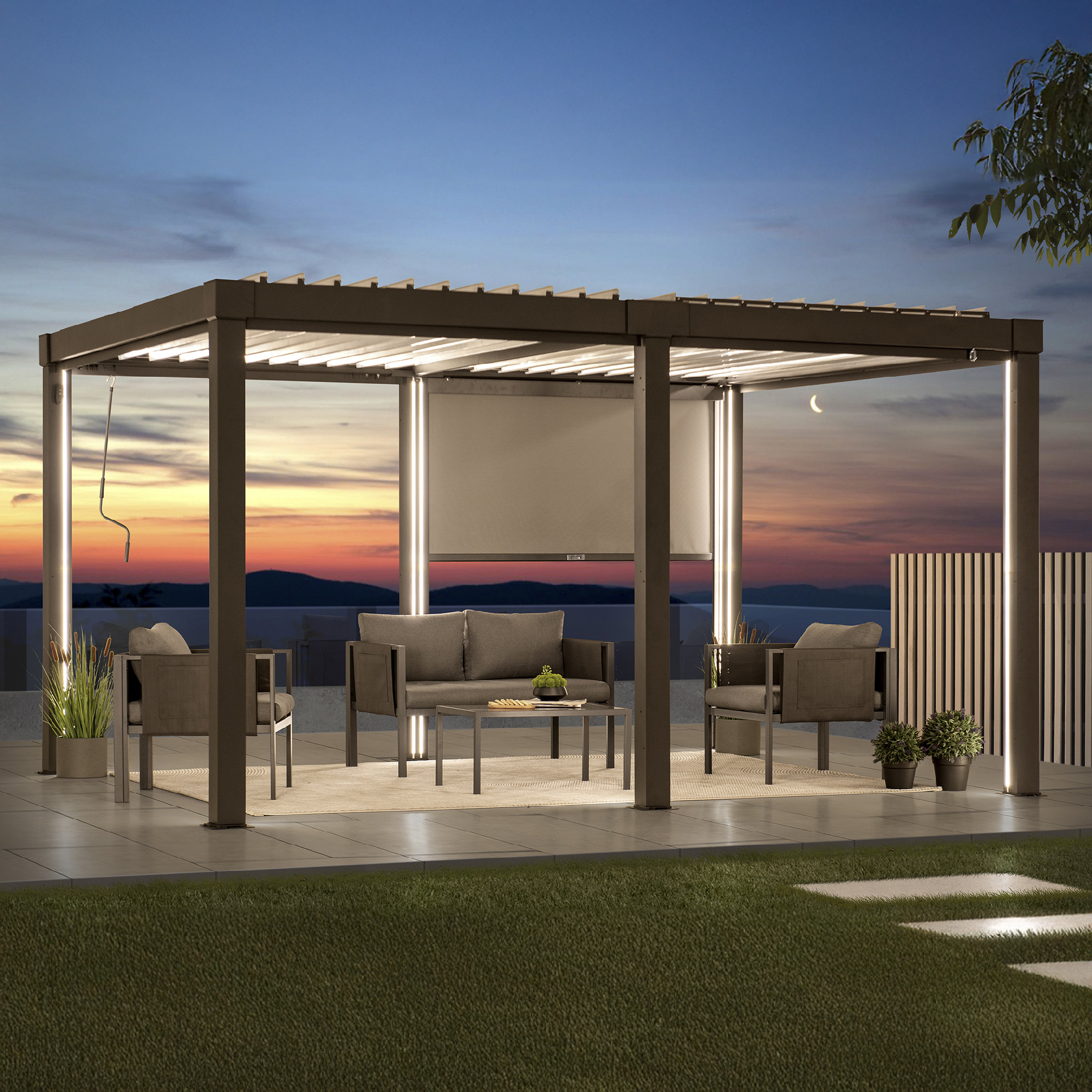182 x 210 cm Rolling Screen für Multi Gazebo 2m Side (1 PC )