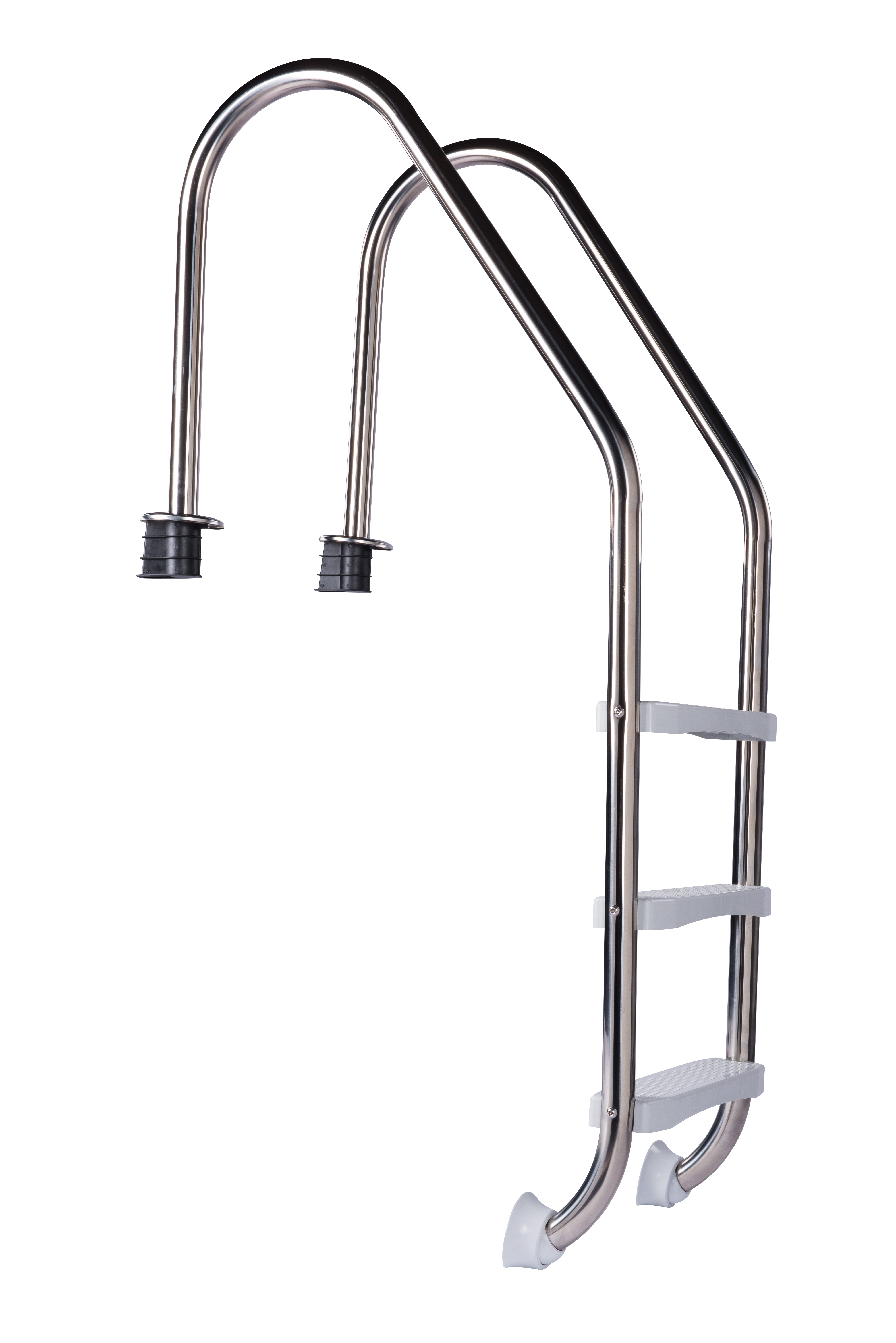 Stainless steel ladder STANDARD 3-steps - for pool over 1.10m height - plastic steps
