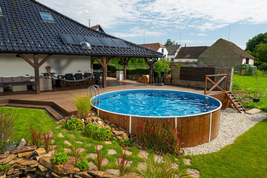 Azuro - 5.0 x 1.2 m, RATTAN, without ladder and filter, with off-axis holes