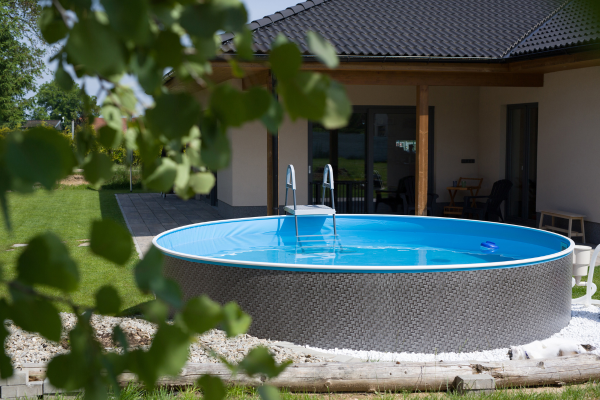 Azuro 402 DL - 4.6m x 1.2m, RATTAN - ohne Leiter und Filter, mit seitlich versetzten Öffnungen