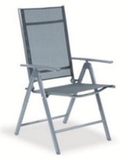 Aluminium chair RIVAL PLUS mit cushions grau