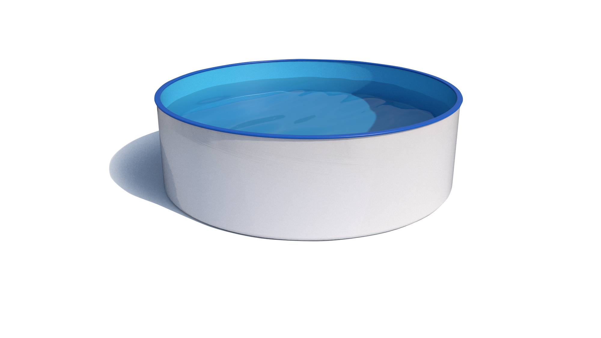 POOL-SET – Ibiza rund – 4,00 x 1,50 m – graue Wandstärke 0,6 mm, mit Öffnungen für Skimmer und Rücklaufdüse, Bodenschienen
