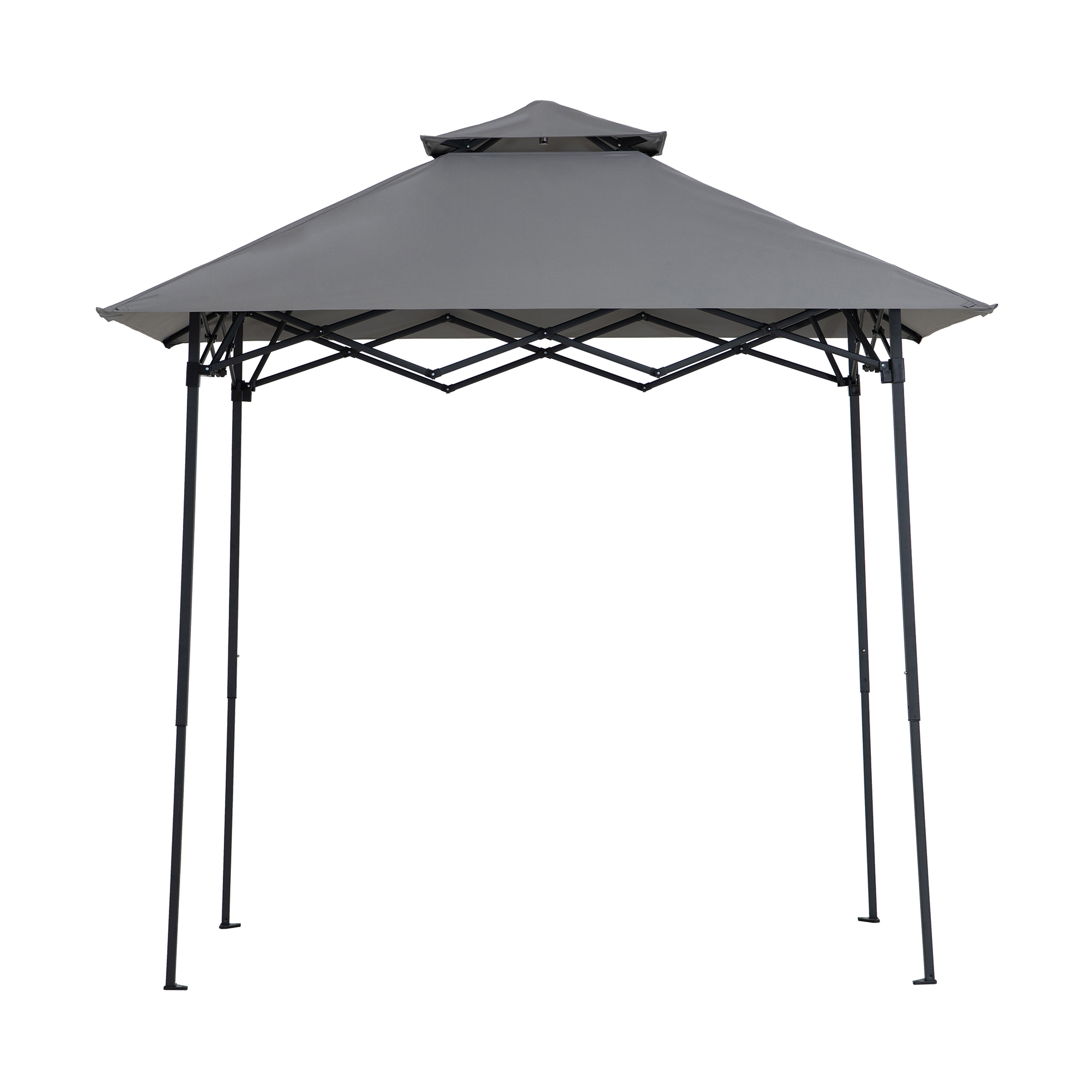 CINTO 250 x 160 cm Grill Gazebo mit Light, grau