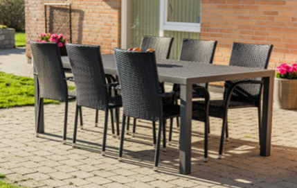 Aluminium garden table HAVANA 190 beige/grau