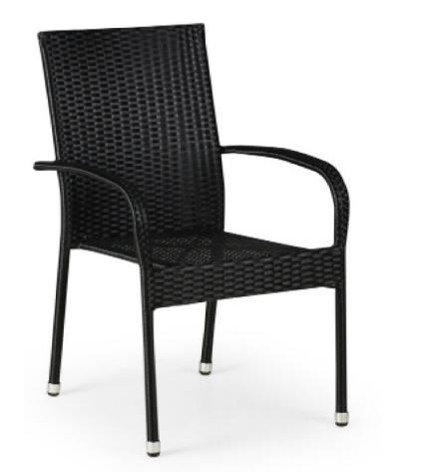 Rattan chair MARGARITA schwarz