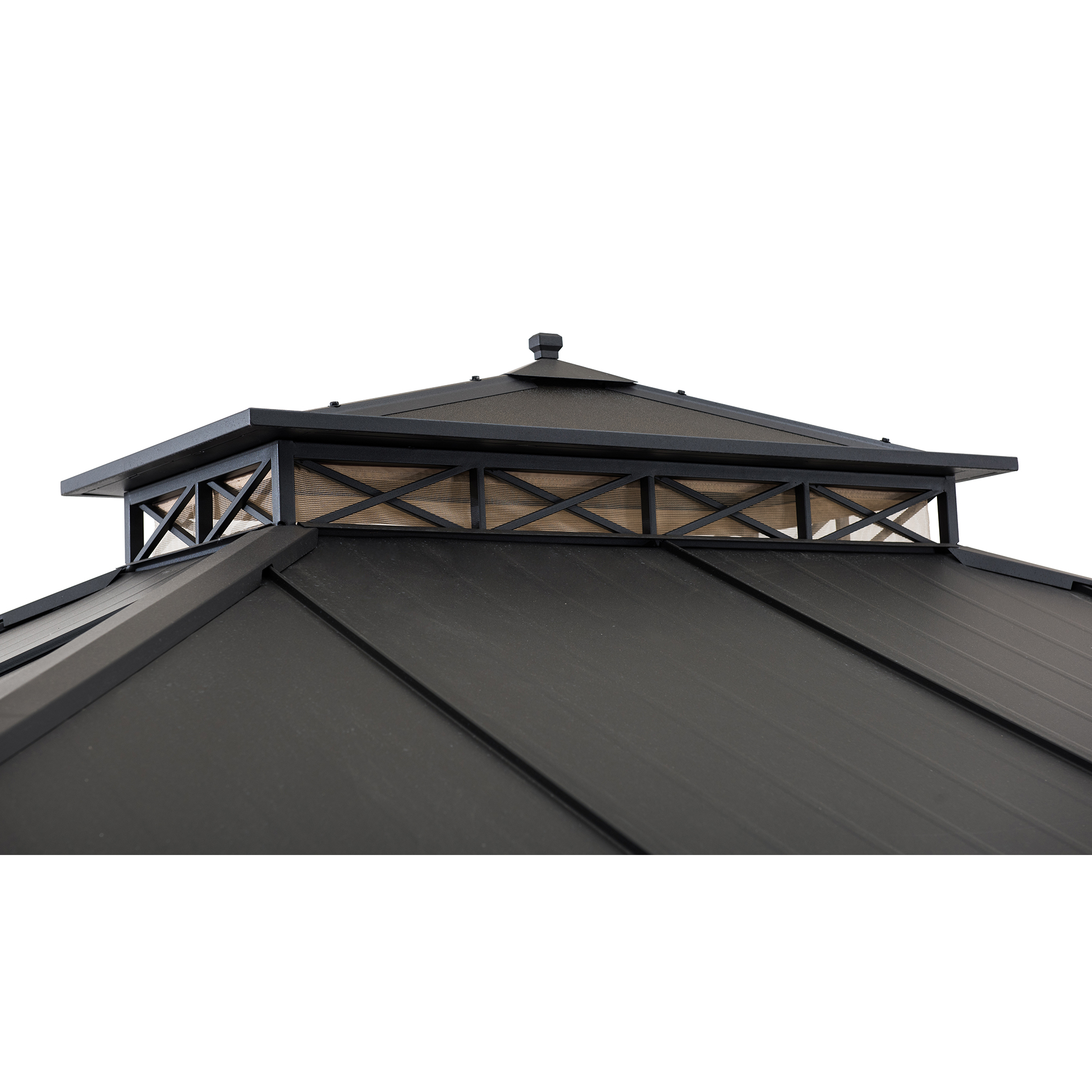 Pasu 300 x 300 cm Anthrazit Roof Steel Hardtop Gazebo