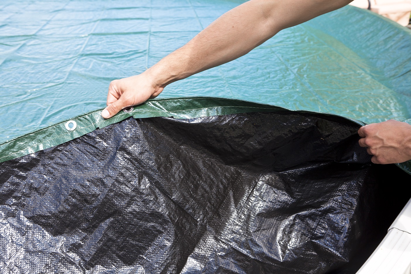POOL SET – Ibiza oval – 3.20 x 6.00 x 1.20 m – graue Wandstärke 0.75 mm, mit Öffnungen für Skimmer und Rücklaufdüse, Bodenschienen
