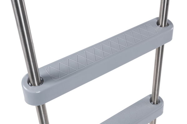 Azuro De Luxe Edelstahlleiter 3-steps - ANTHRACITE - für inground pool up to 1,20m Höhe
