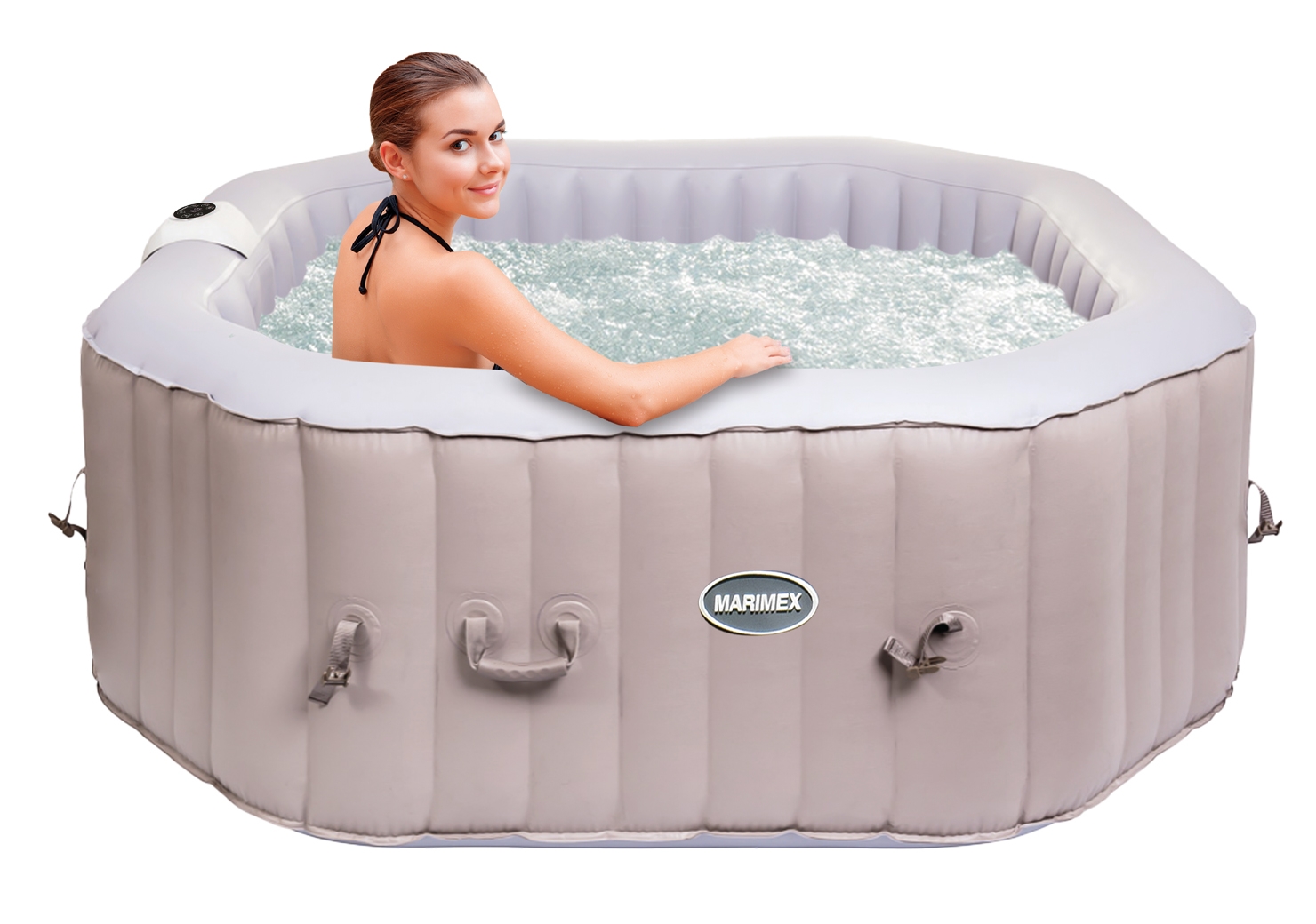 AQUAMAR 6793 beige octagon hot tub