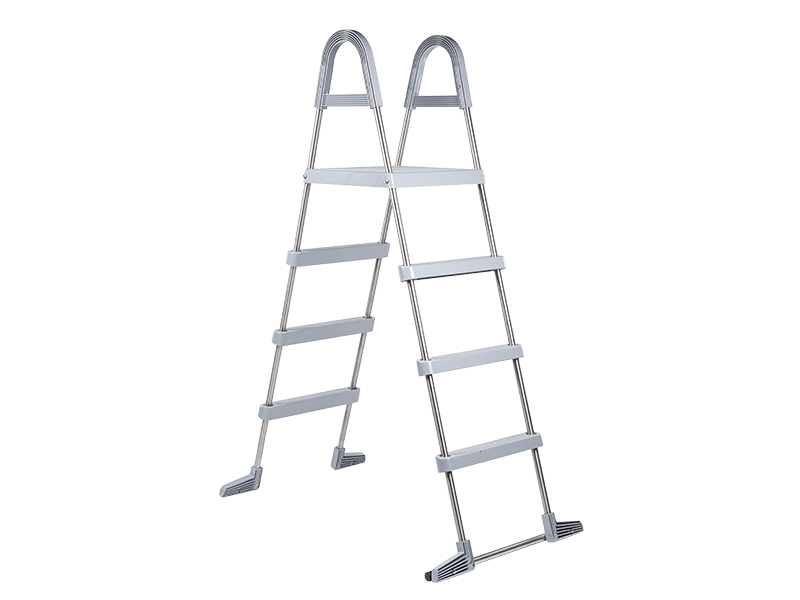 Azuro De Luxe Edelstahlleiter 3-steps - ANTHRACITE- für Pools bis 1,20m Höhe