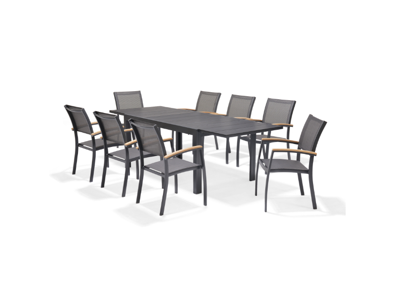 Essence - garden chair - ALU mit teak armrest