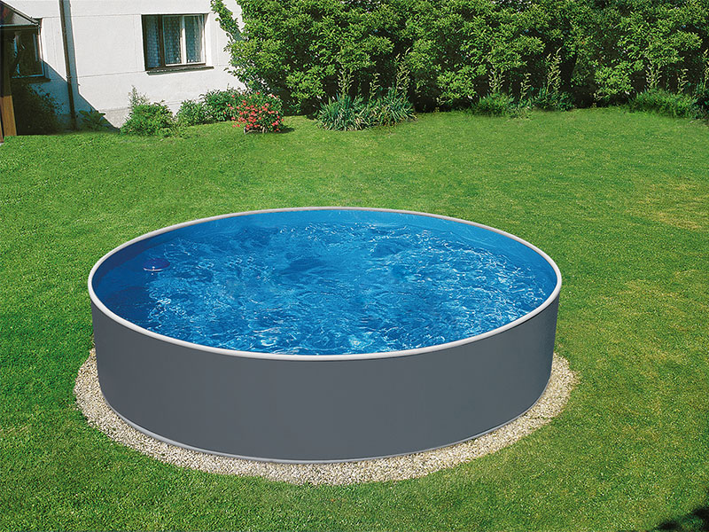 Azuro 3.50x1.20m, grau, mit LAGOON liner 0.4 mm, off-axis holes