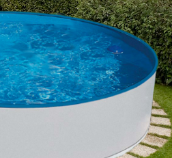 Azuro 3.6 x 1.2m, weiß wall 0.4mm, LAGOON liner 0.4 mm, no filter, cutouts - Skimmer + Inlet