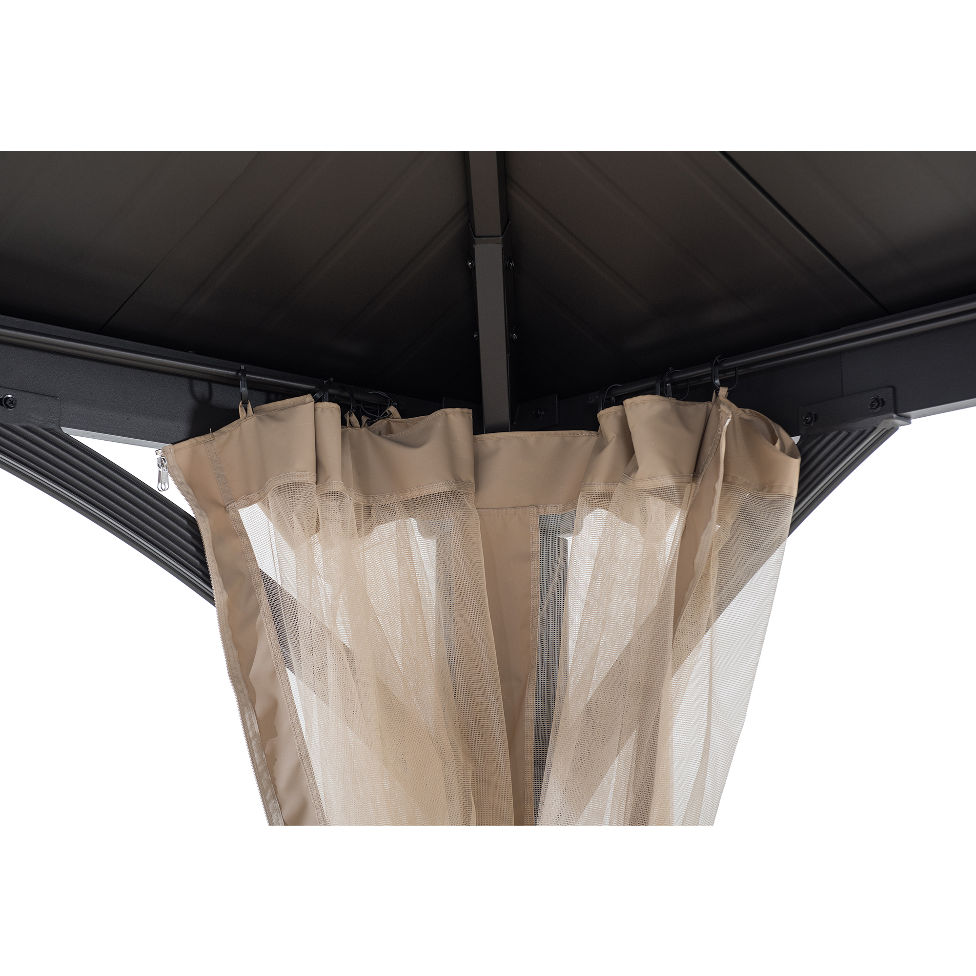 Pasu 300 x 300 cm Anthrazit Roof Steel Hardtop Gazebo