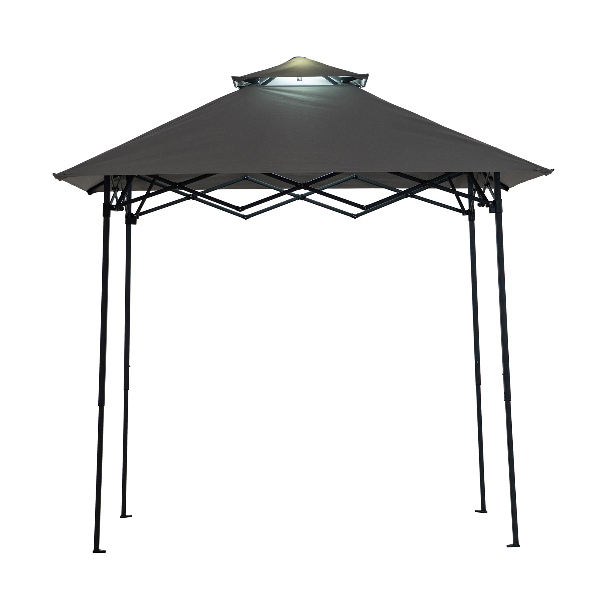 CINTO 250 x 160 cm Grill Gazebo mit Light, grau