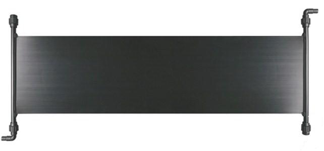 Solar heating panel 3,6m2 - 1.2 x 3,0 m (no valve, included fittings)