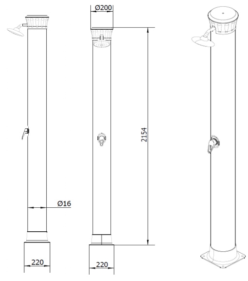 DUO 40 l Solar shower