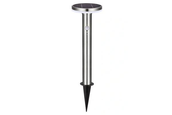 Solar post lighting mit sensor VERONA, matt chrome
