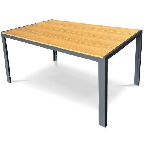 Aluminium garden table HAVANA 140 beige/grau