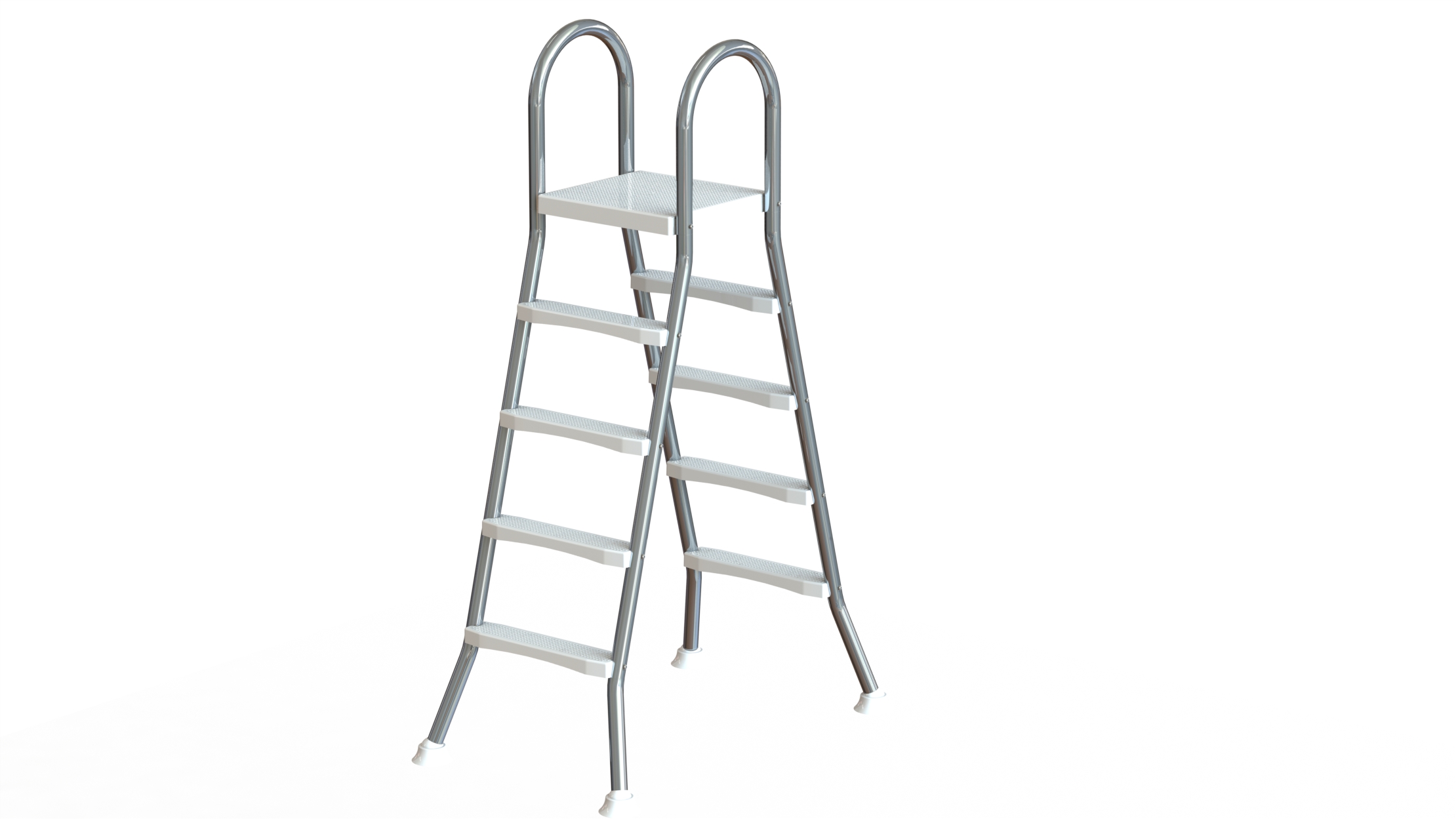 Azuro De Luxe stainless steel ladder "A" - for pool up to 1.40m height
