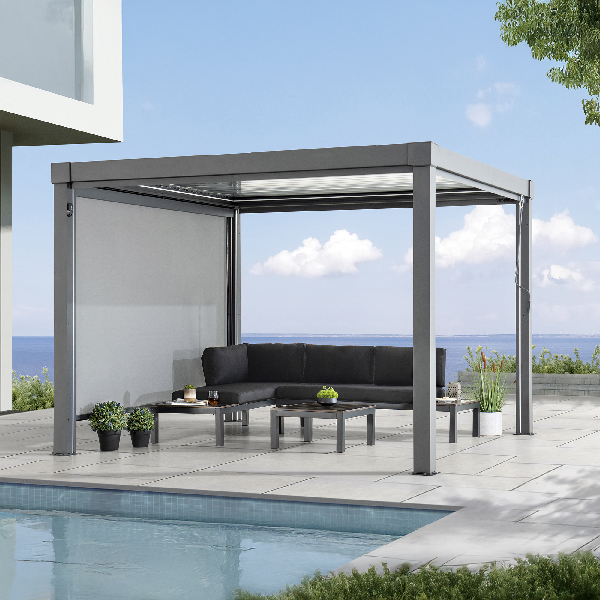 276 x 210 cm Rolling Screen für Multi Gazebo 3m Side (1 PC )