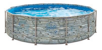 ELITE - STONE FRAME POOL - 4.88 x 1.22 m, Stone design