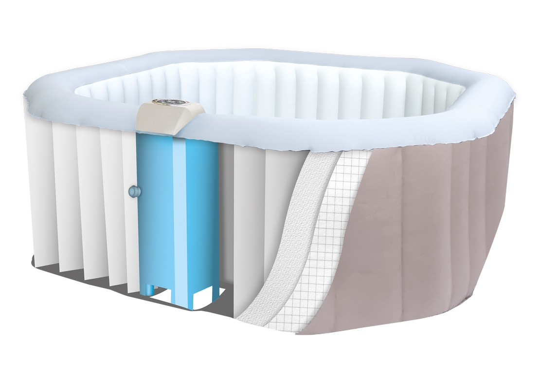 AQUAMAR 6793 beige octagon hot tub